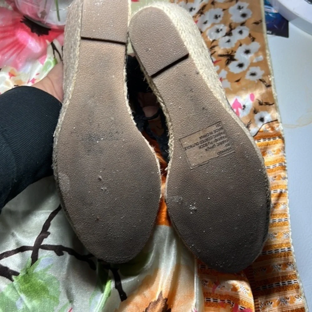 Steve Madden black strappy espadrille size 8 black - Picture 9 of 14